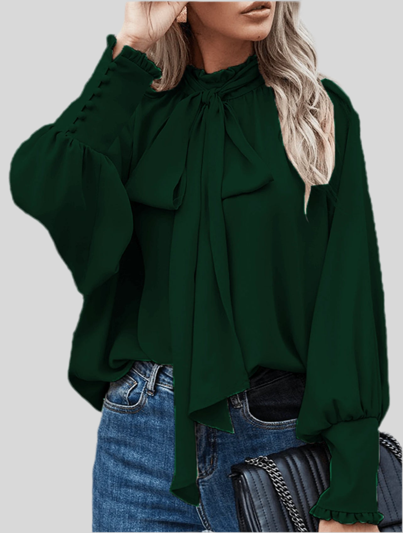 CAMISA CON CON LAZADA Y PUÑOS 10 CLRS
