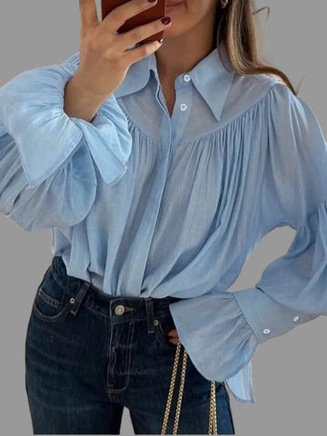 CAMISA CON CANESÚ Y PUÑOS 2 CLRS