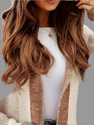 CARDIGAN LARGO CON CAPUCHA 5 CLRS