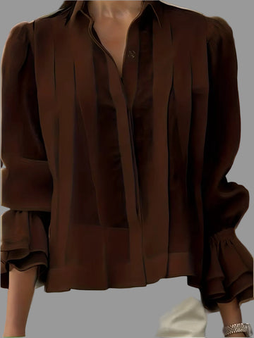 CAMISA TABLEADA CON PUÑOS FRUNCIDOS 8 CLRS