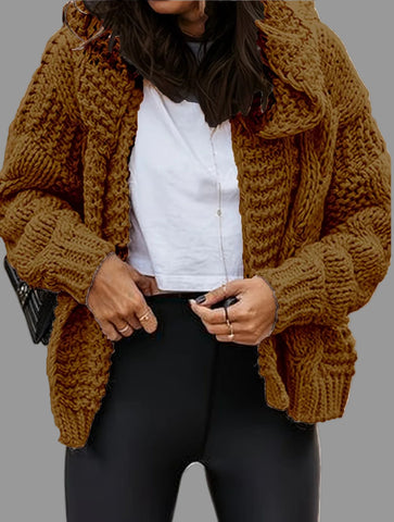 CHAQUETA CROP PUNTO CON CAPUCHA 7 CRS