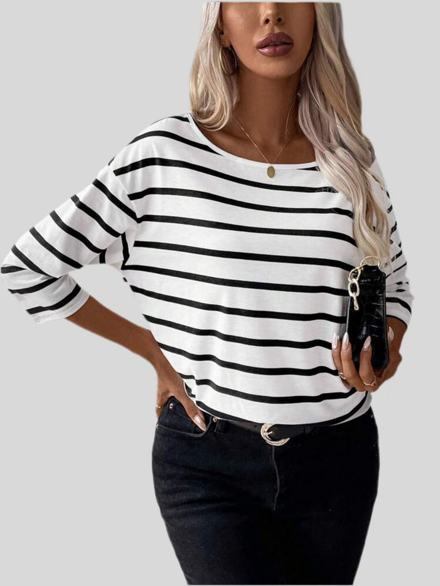CAMISETA RAYAS M/L AMPLIA 6 CLRS