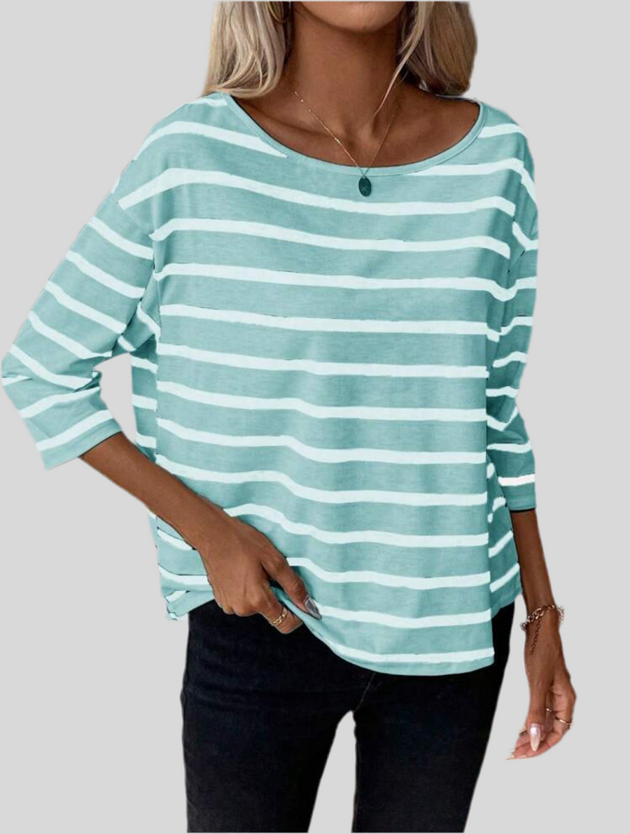 CAMISETA RAYAS M/L AMPLIA 6 CLRS
