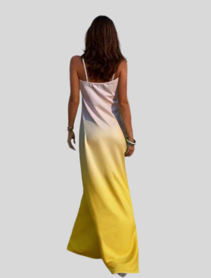VESTIDO DE SATÉN LENCERO DEGRADÉ 3 CLRS
