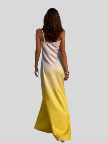 VESTIDO DE SATÉN LENCERO DEGRADÉ 3 CLRS