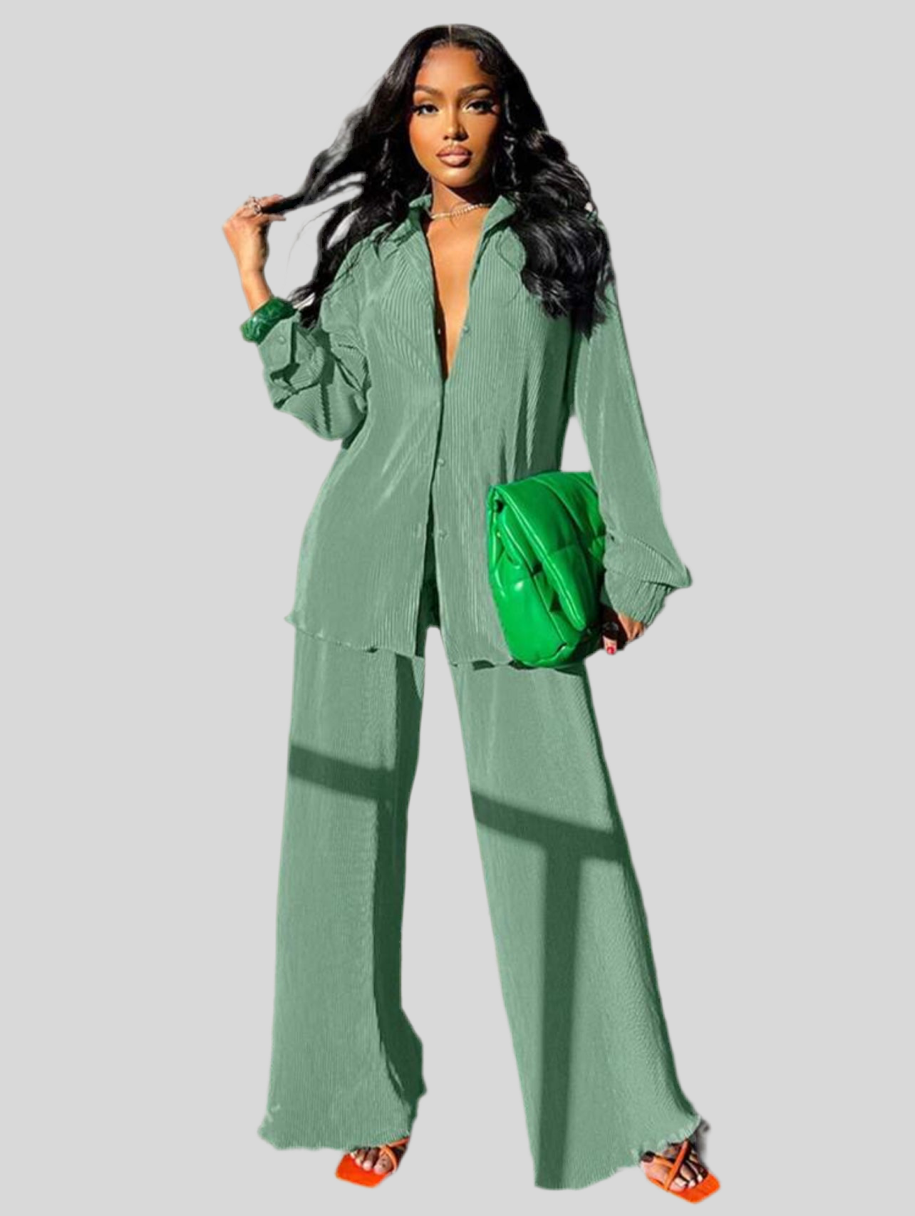 OVERSIZE PLEATED SET 16 CLRS