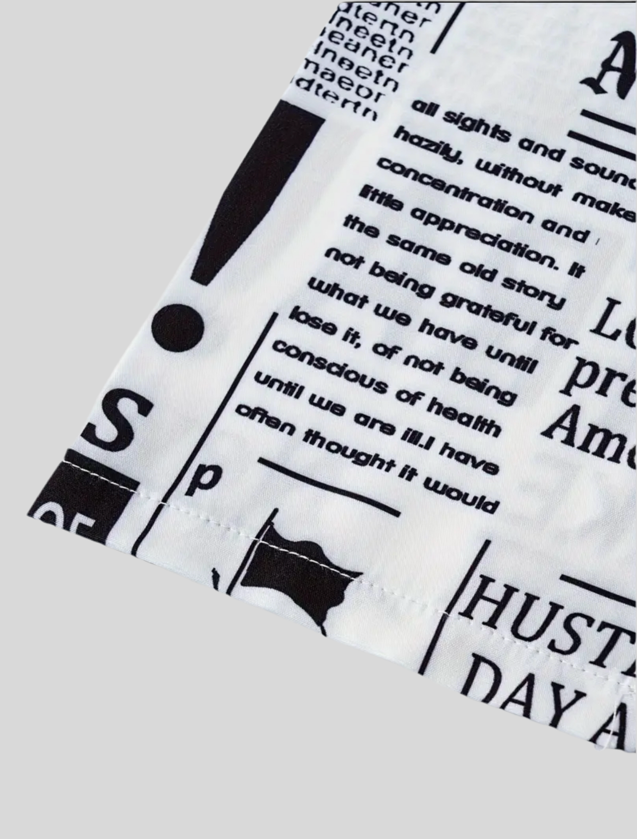 CAMISA LARGA Y AMPLIA NEWSPAPER