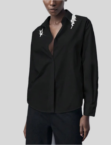 CAMISA CLÁSICA CON CRISTALES 2 CLRS