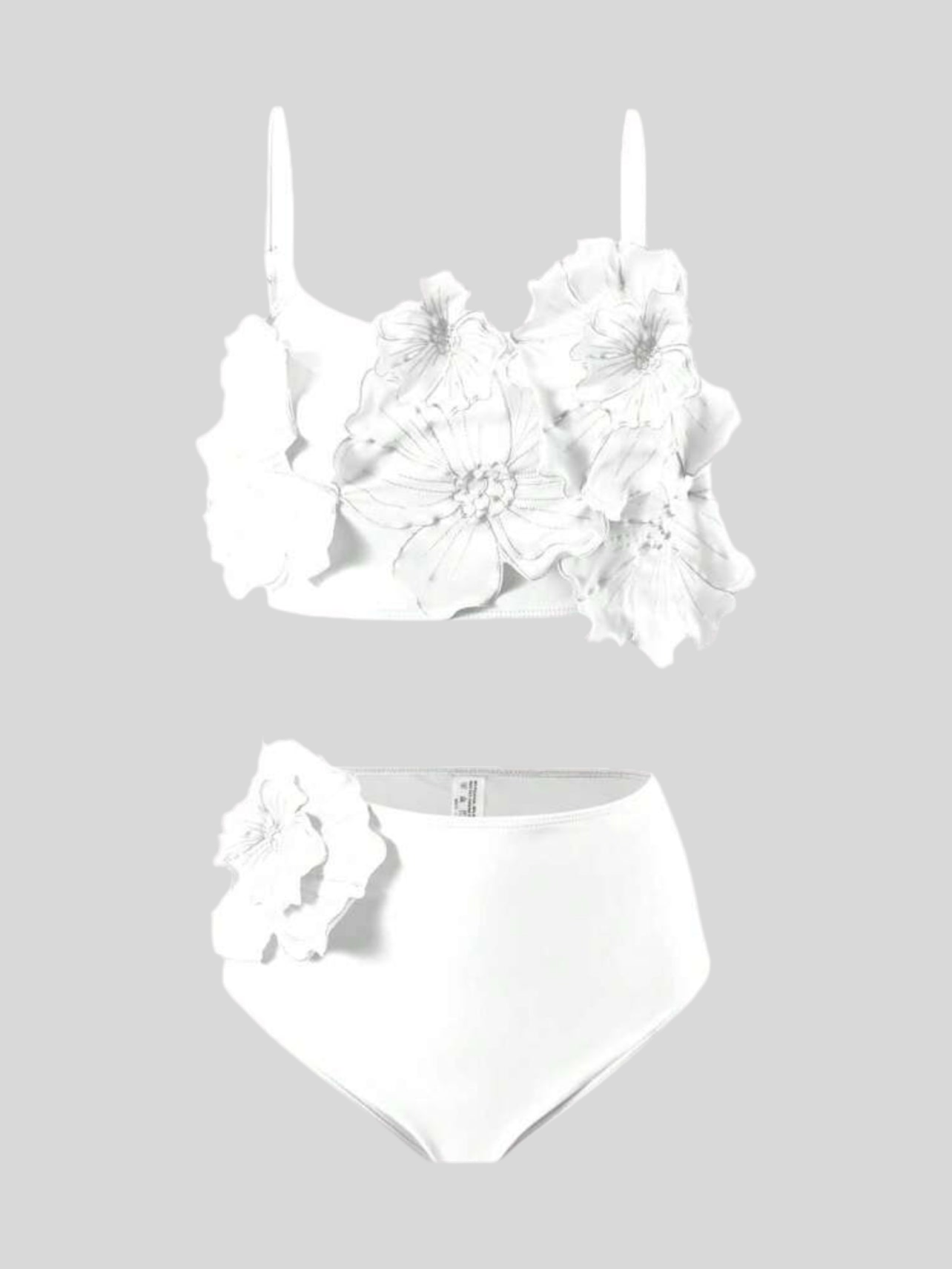 BIKINI DE BRAGUITA ALTA CON FLORES 3 CLRS