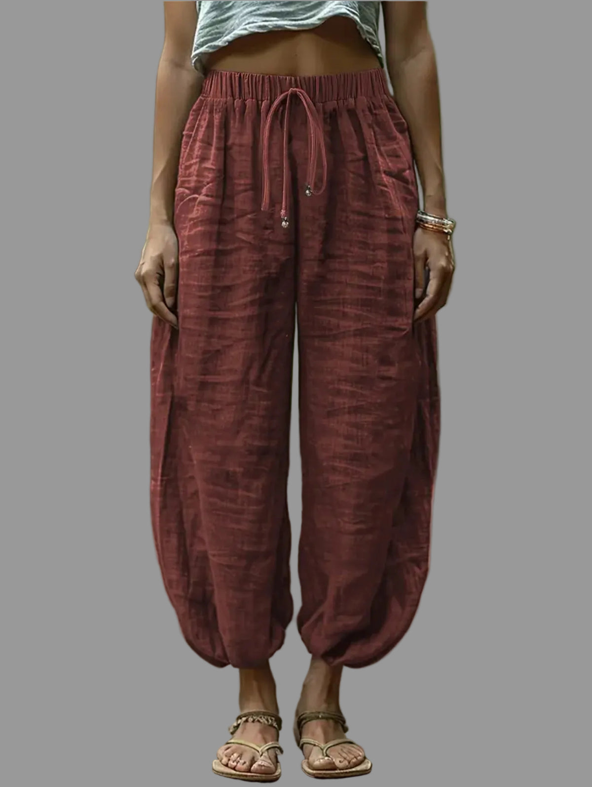 PANTALON HAREM CINTURA GOMA 6 CLRS