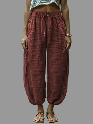 PANTALON HAREM CINTURA GOMA 6 CLRS