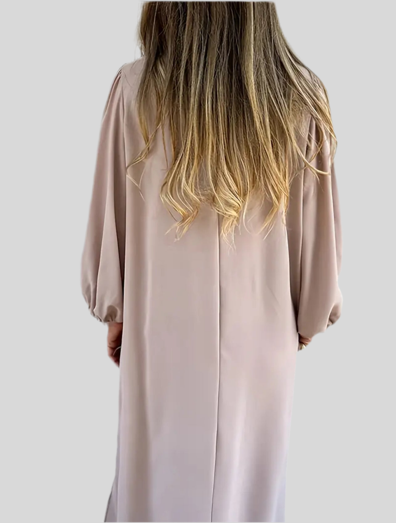 VESTIDO MIDI AMPLIO ESCOTE UVE 2 CLRS
