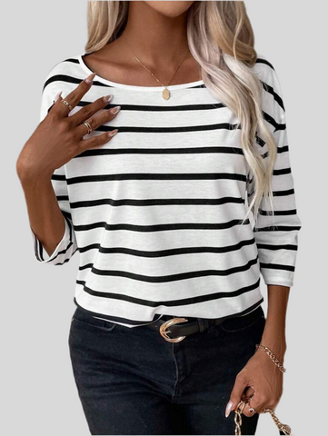 CAMISETA RAYAS M/L AMPLIA 6 CLRS