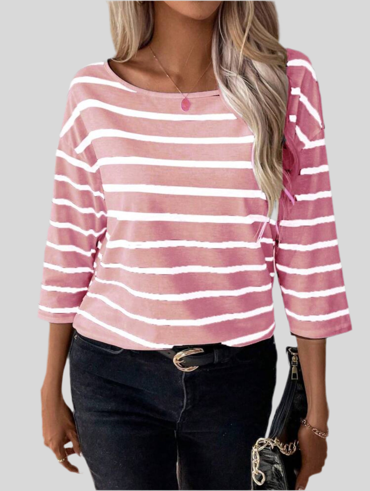CAMISETA RAYAS M/L AMPLIA 6 CLRS