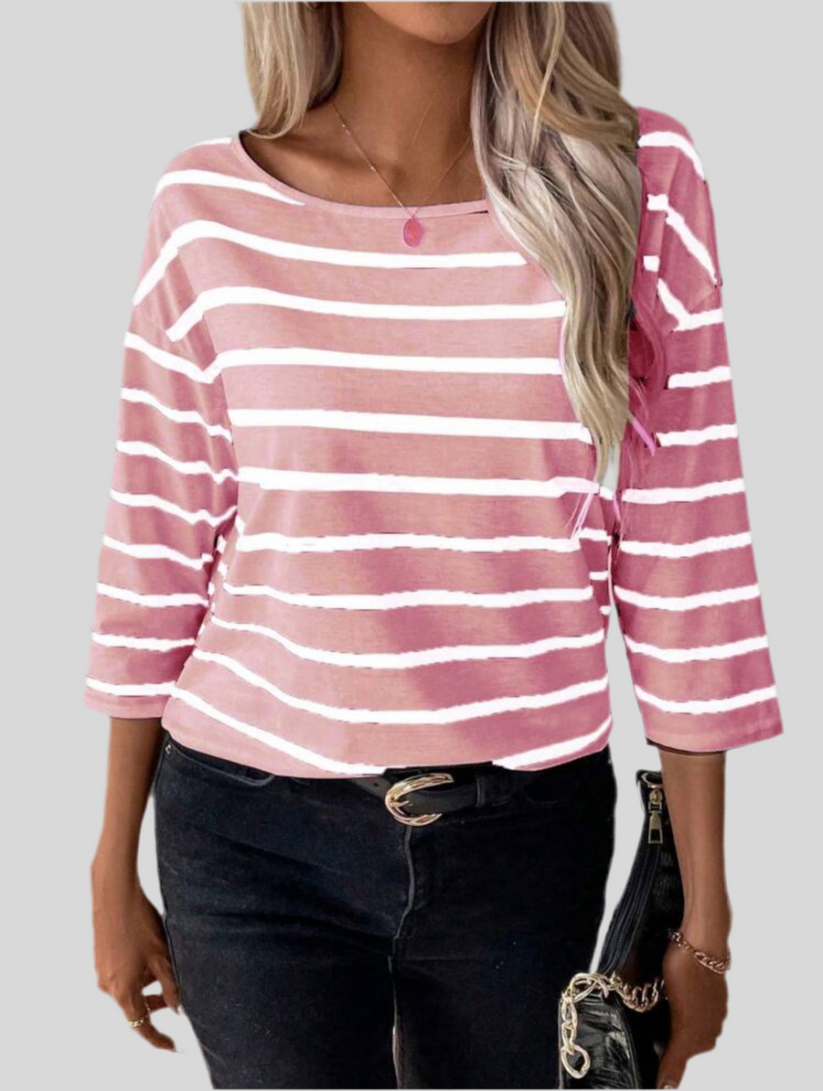 CAMISETA RAYAS M/L AMPLIA 6 CLRS
