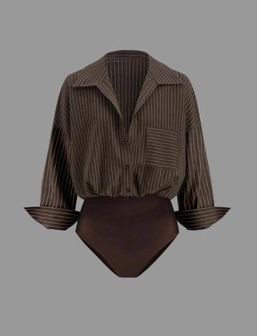 CAMISA BODY DE RAYAS TEJIDO COMBI 4 CLRS