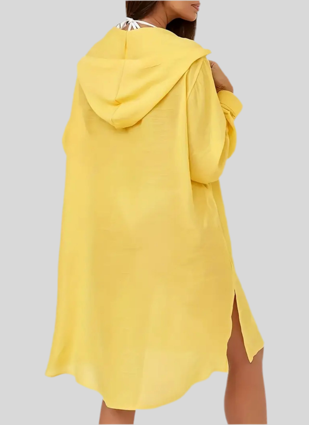 VESTIDO BLUSÓN DE PLAYA CON CAPUCHA 6 CLRS