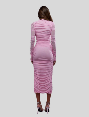 VESTIDO DRAPEADO ELÁSTICO 2 CLRS