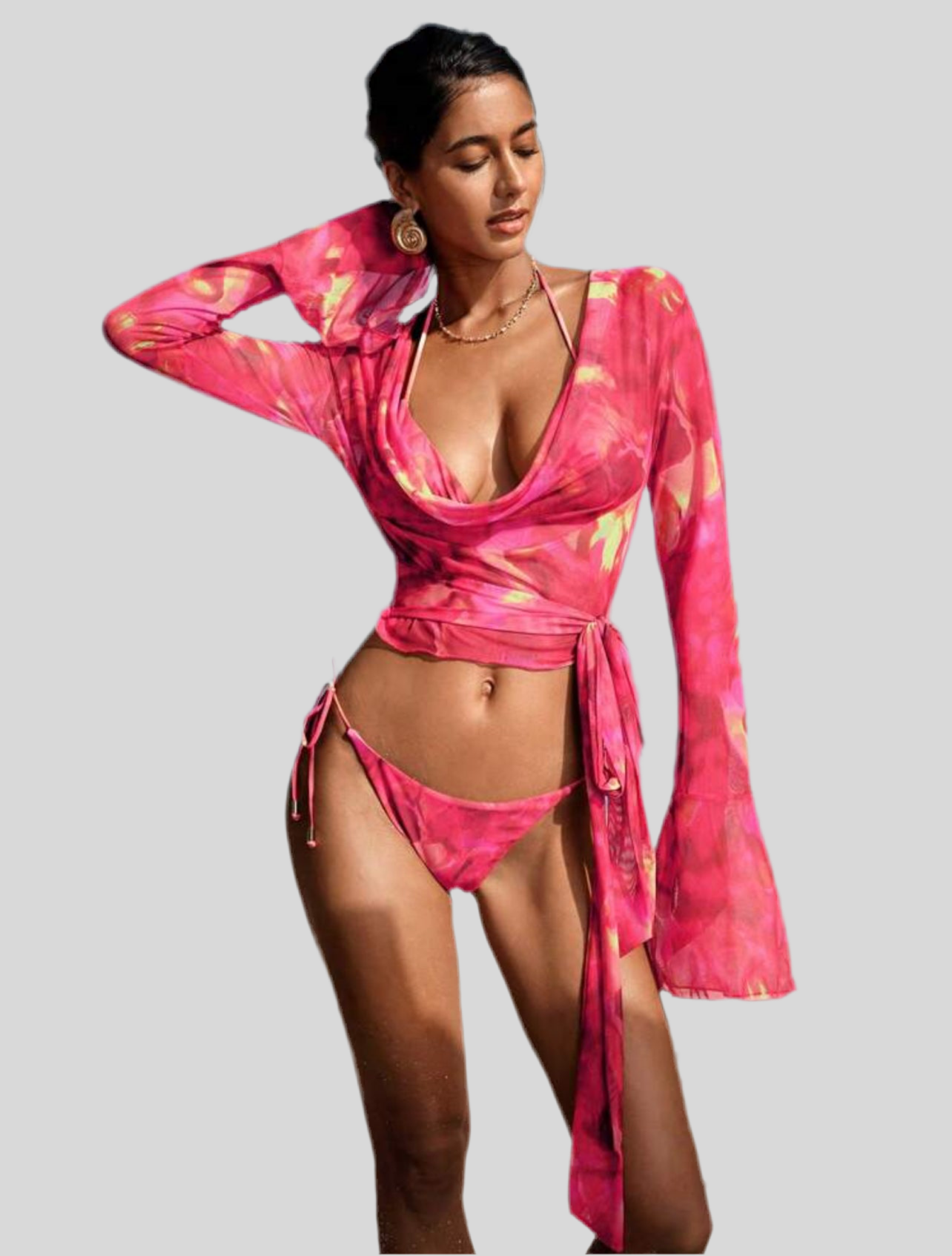 BIKINI DE TRIANGULO ESTAMPADO