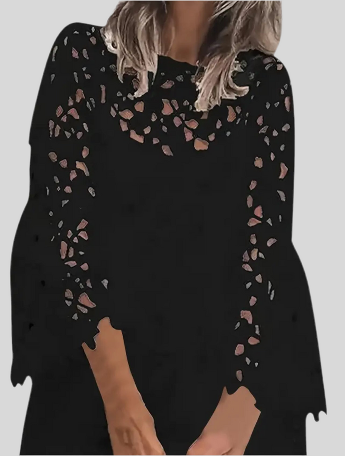 VESTIDO DE GUIPUR MANGAS VOLANTE 2 CLRS
