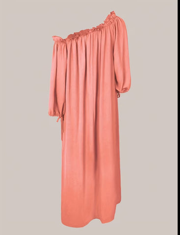 VESTIDO AMPLIO ESCOTE MEJICANO 7 CLRS