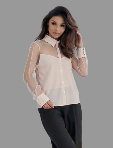 CAMISA CAMISERA SEMITRANSPARENTE