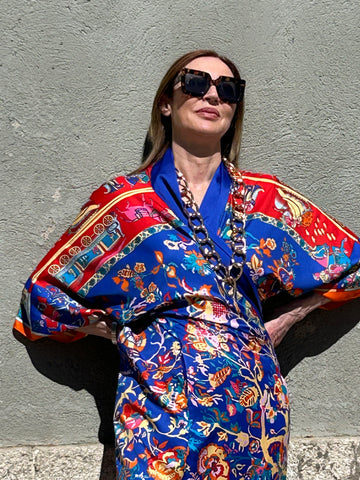 Kimono NEW YORK MARSHALA AZULÓN EDICIÓN LIMITADA