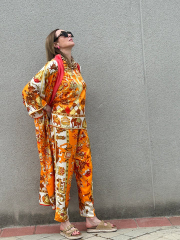 Kimono NEW YORK MARSHALA NARANJA EDICIÓN LIMITADA