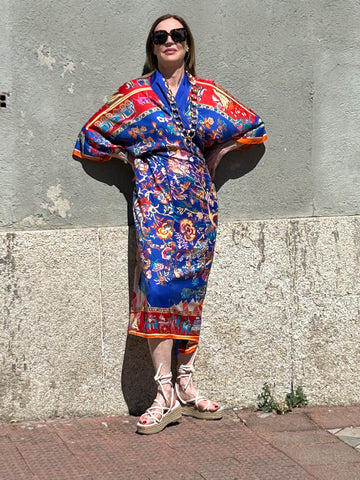 Kimono NEW YORK MARSHALA AZULÓN EDICIÓN LIMITADA