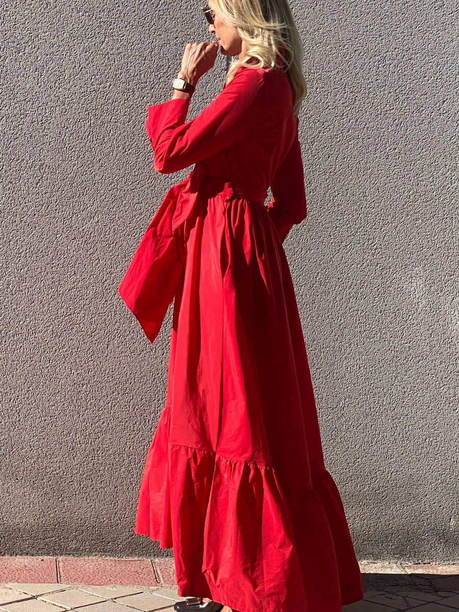 Long shirt dress LAZO in taffeta.