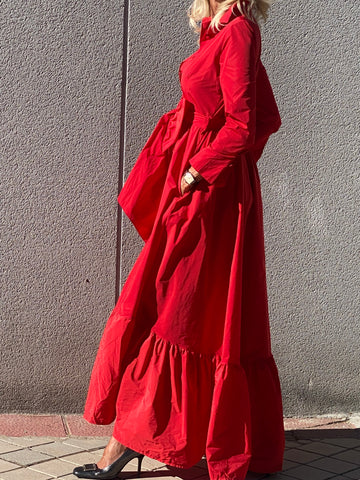 Long shirt dress LAZO in taffeta.