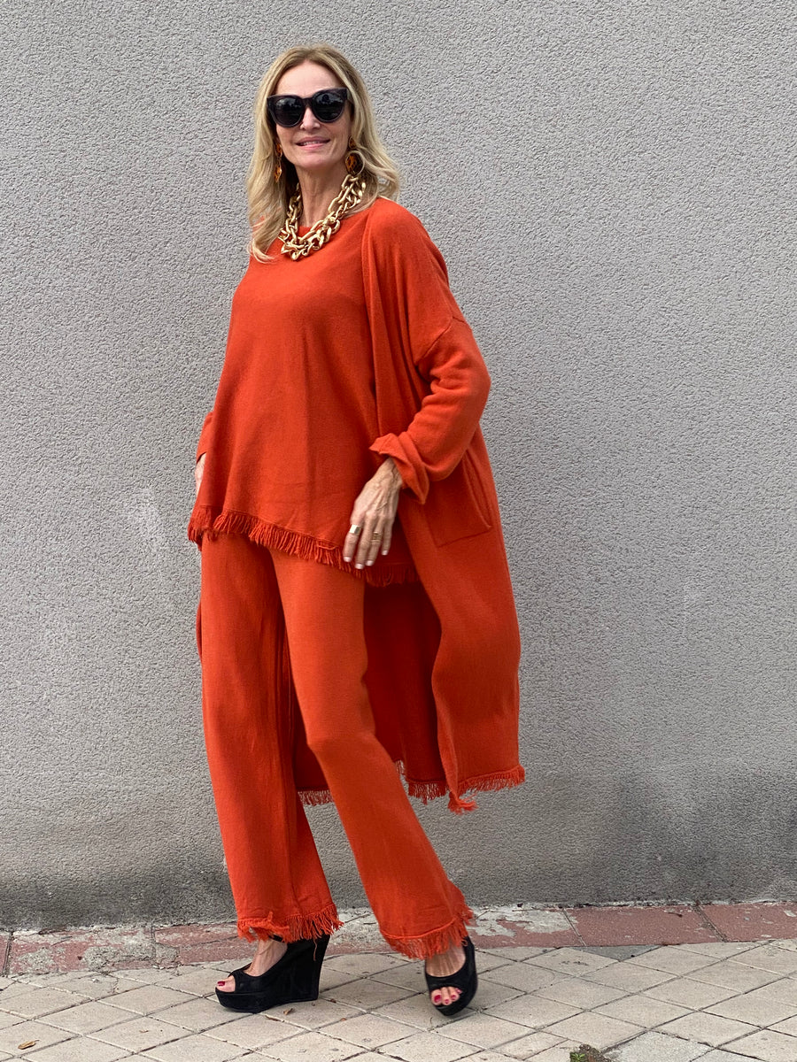 OVERSIZE three-piece set in soft knit