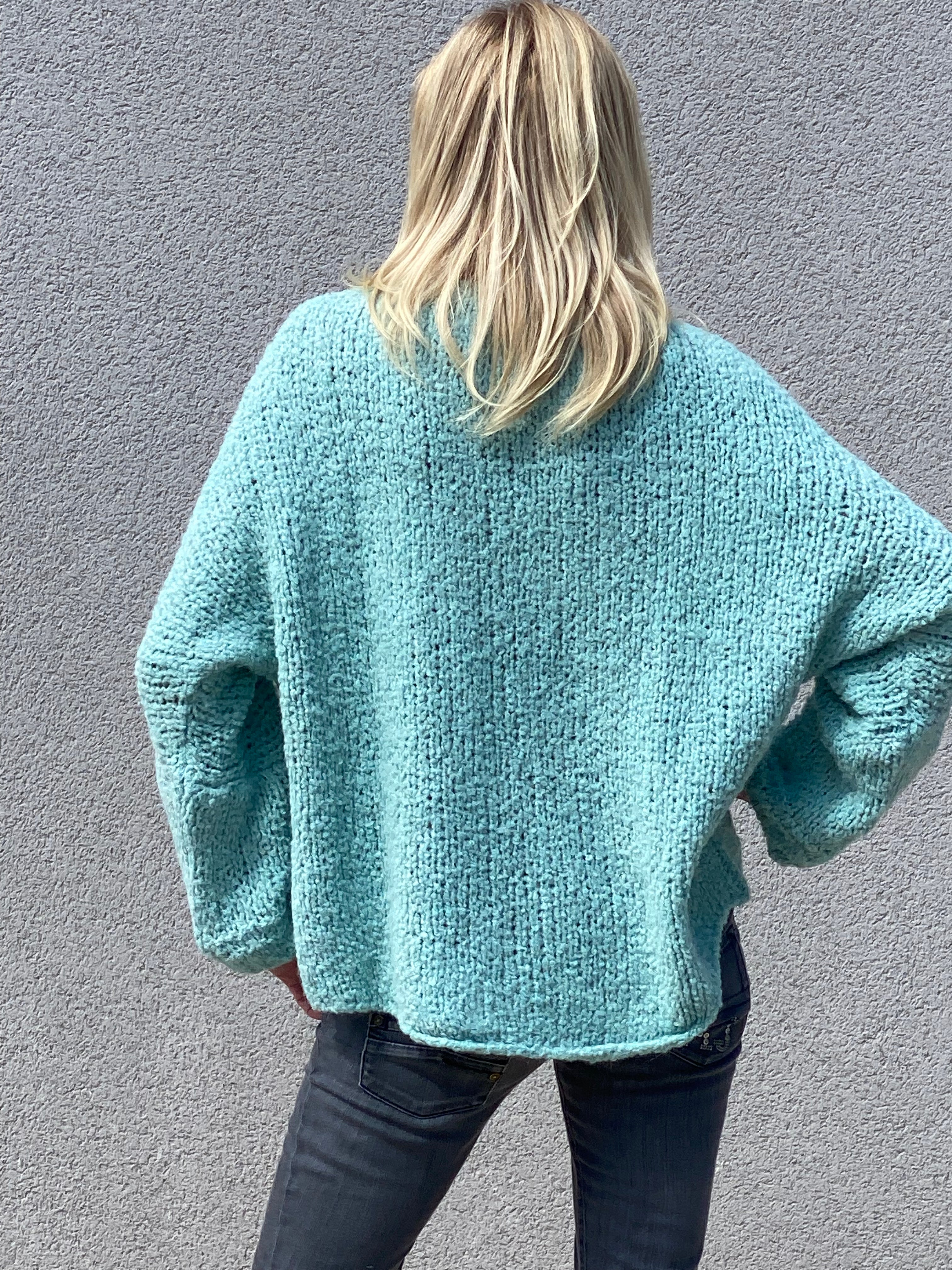 Short soft knit sweater