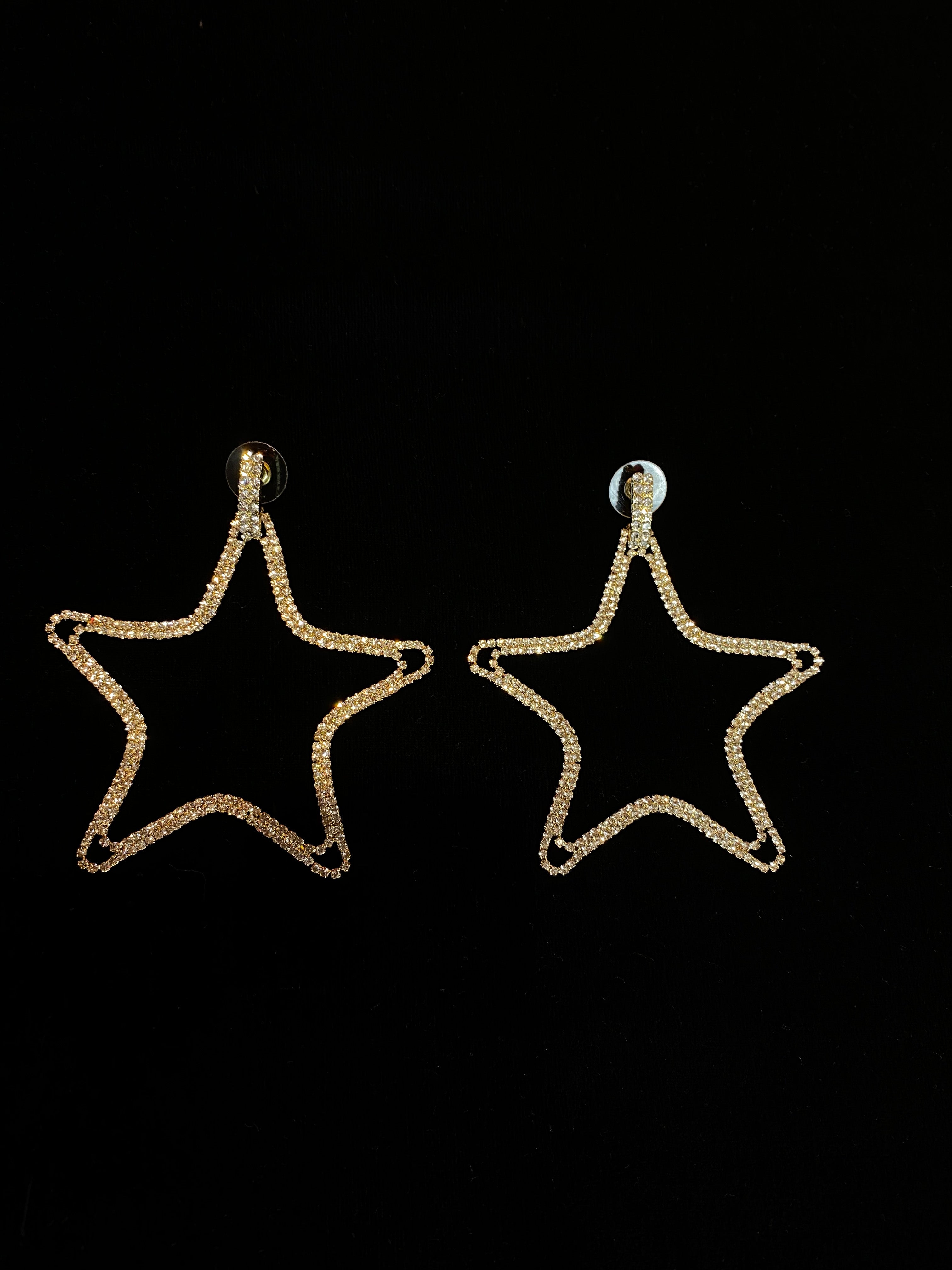 Star-shaped brilliant earrings