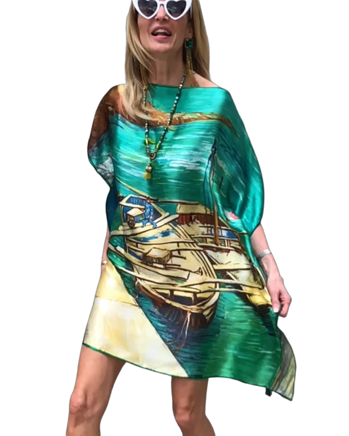 THANNAC EXCLUSIVE silk kaftan