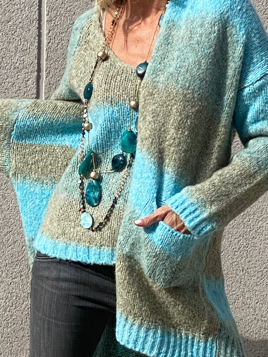 Chunky knit sweater and cardigan set