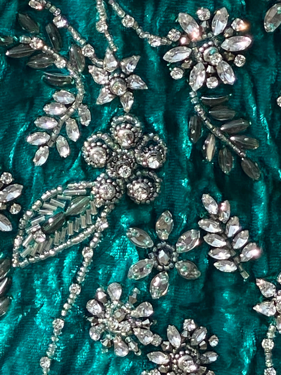 Jewel velvet jacket with Crystal beading