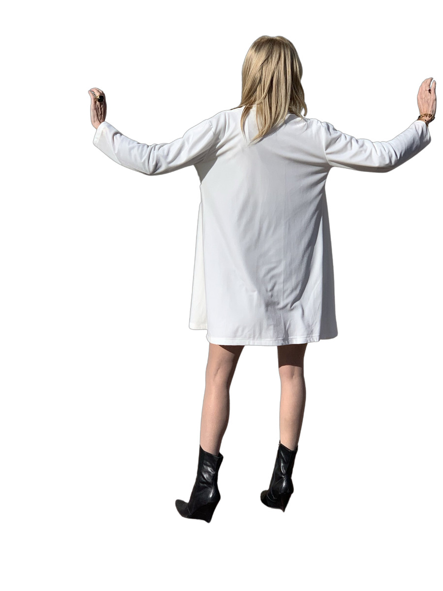 Stretch velvet frock coat