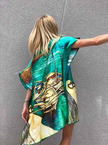 THANNAC EXCLUSIVE silk kaftan
