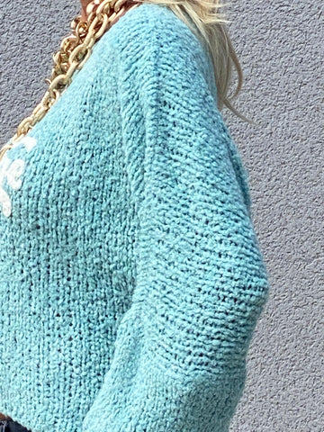 Short soft knit sweater