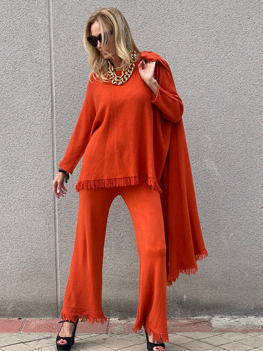 OVERSIZE three-piece set in soft knit