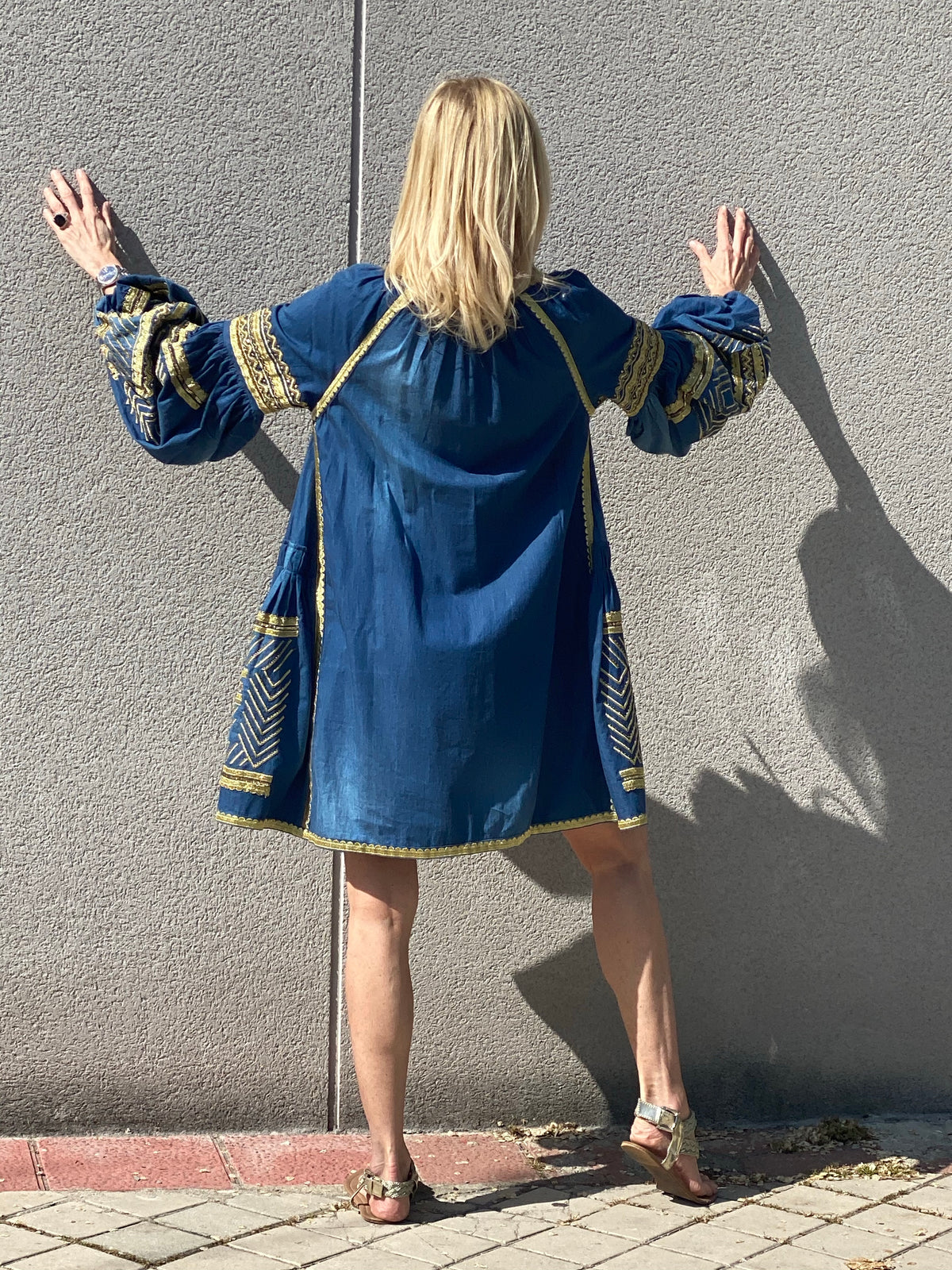 LIMITED EDITION EMBROIDERED DENIM DRESS embroidery