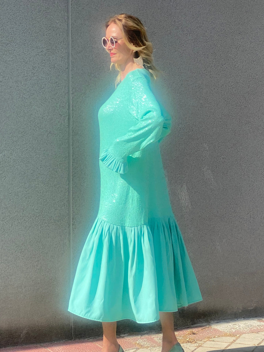 Vestido LULÚ de lentejuelas mini elásticas EDICIÓN LIMITADA EXCLUSIVO THANNAC