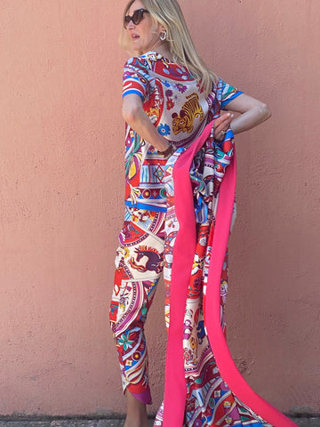 Kimono NEW YORK CIRQUE ROJO EDICION LIMITADA The Thannac Silk Collection