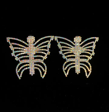 Pendientes de brillantes maxi mariposa